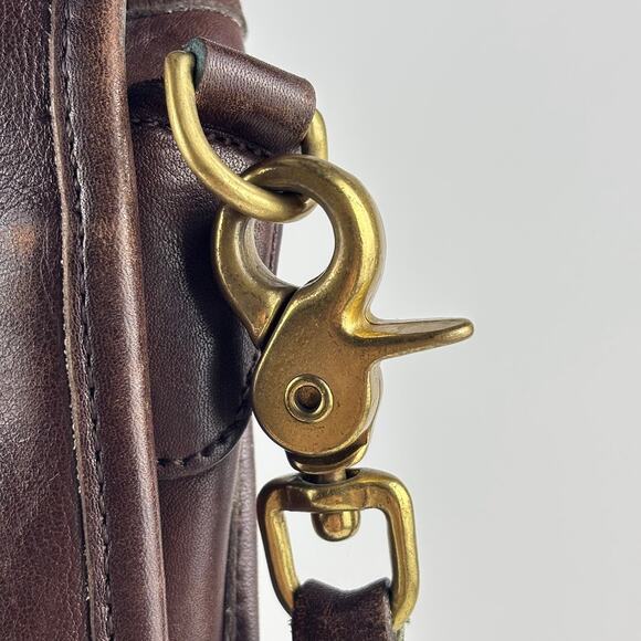 Coach 5130 Crossbody Station Bag Leather Top Handle Chocolate Brown - Picture 3 of 16